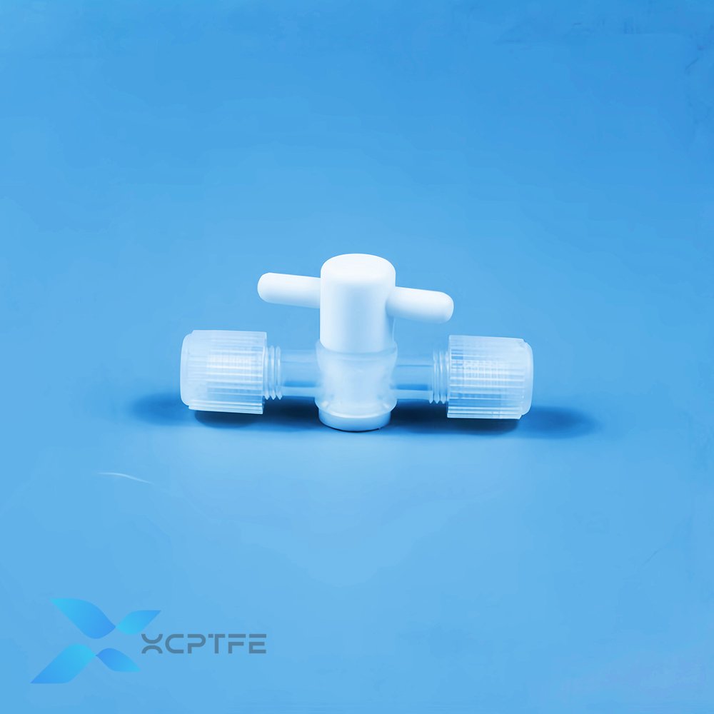 Custom fluoropolymer 1:4 PFA Valves with two or three way 1
